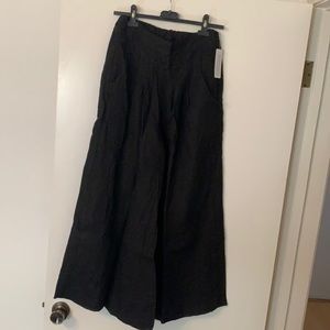 Black linen pants